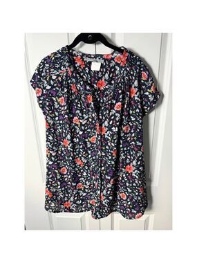 danielrainn Floral Blouse XXL Black Coral